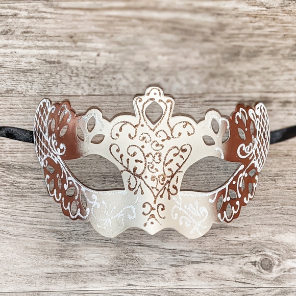 Ladies Masquerade Mask in Purple, Green & Gold MG | Mardi Gras Mask - Picture 8 of 13